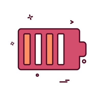 Batarya simgesi tasarım vektörü 