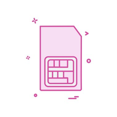 Sim kart simgesi tasarım vektörü