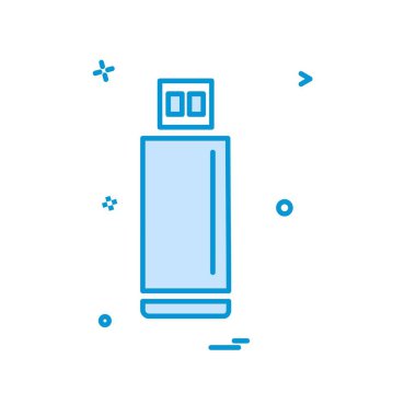 USB aygıt simgesi tasarım, renkli vektör çizim