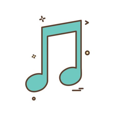 Müzik simge tasarlamak vektör