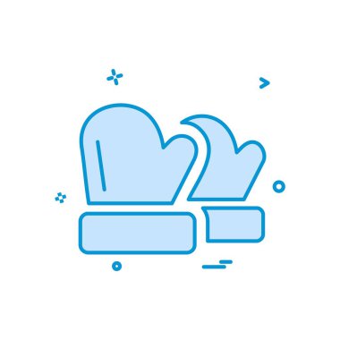 kış eldivenleri ikon tasarım vektörü