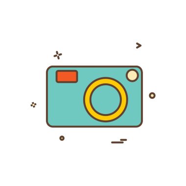 Kamera simgesi tasarım vektörü