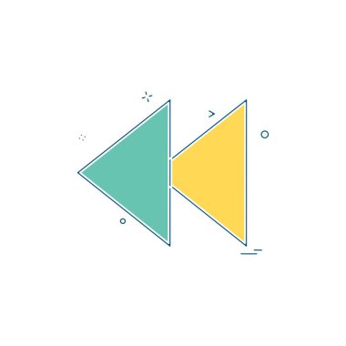 Geri sarma simge tasarlamak vektör 