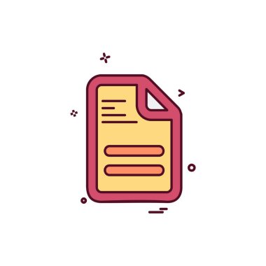 Dosya simgesi tasarım vektörü