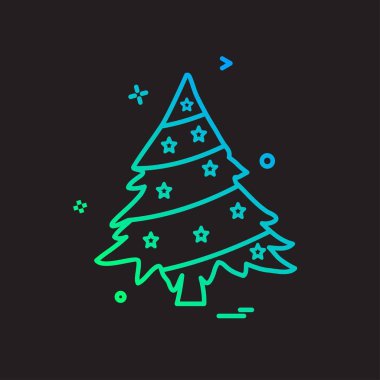 Noel ağacı simge tasarlamak vektör