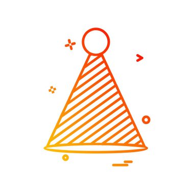 Cap simgesi tasarım, renkli vektör çizim