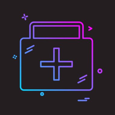 Tıbbi simge tasarım, renkli vektör çizim