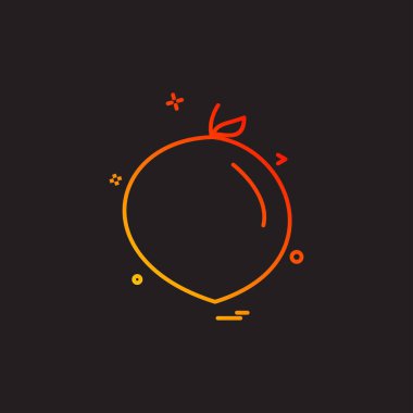 Meyve simgesi tasarım vektörü