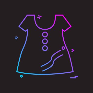 düz simge vektör çizim elbise 