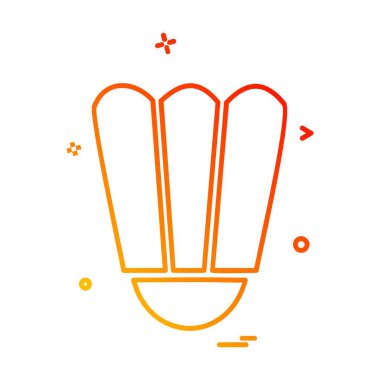 Badminton simge tasarlamak vektör 