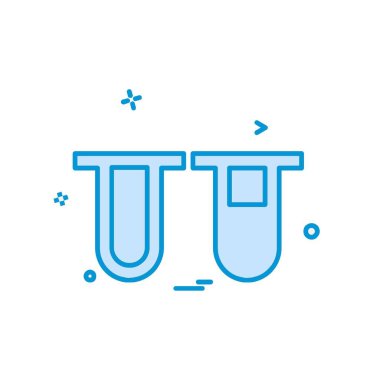 Tüp simgesi tasarım, renkli vektör çizim