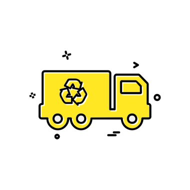 Kamyon simgesi tasarım vektörü