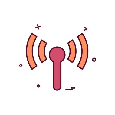 Wifi simge tasarım vektörü