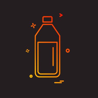 İçki simgesi tasarım, renkli vektör çizim 