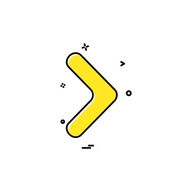 Sağ ok simge tasarlamak vektör