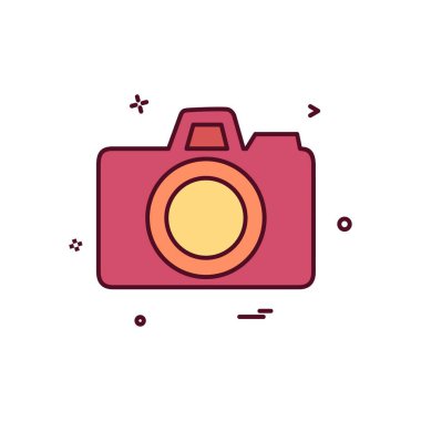 Kamera simgesi tasarım vektörü