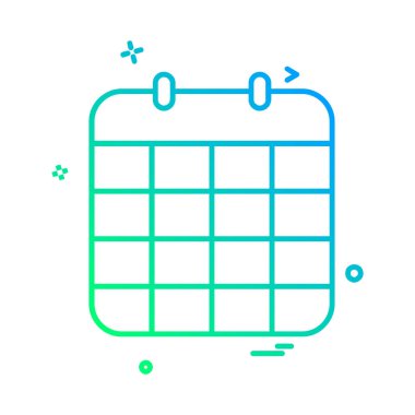 Takvim simgesi tasarım vektörü