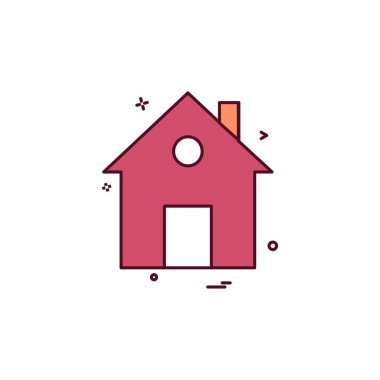 Ev simgesi tasarım vektörü 