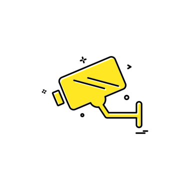 Kamera anlamına gelir güvenlik izleme ikon vektör tasarımı