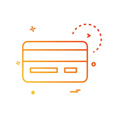 Kredi kartı simgesi tasarım, renkli vektör çizim