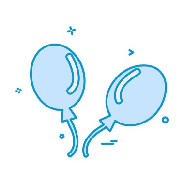 Balonlar simgesi tasarım, renkli vektör çizim