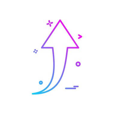 Yukarı ok simgesi tasarım vektörü