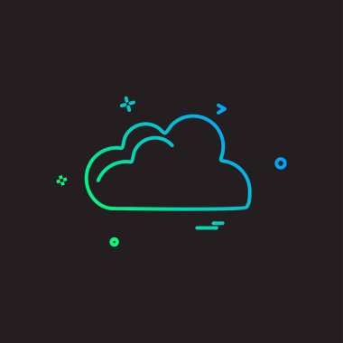 Bulut simgesi tasarım vektörü