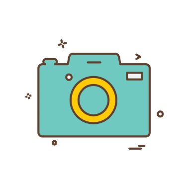 Kamera simgesi tasarım vektörü