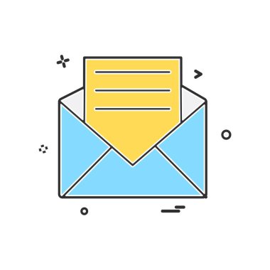 E-posta simge tasarlamak vektör