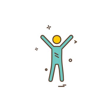 Sporcu simge tasarlamak vektör 