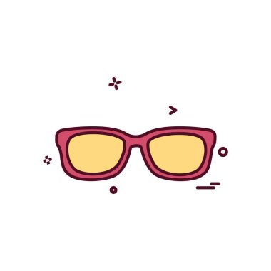 Gözlük simge tasarlamak vektör 