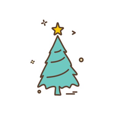 Noel ağacı simge tasarlamak vektör