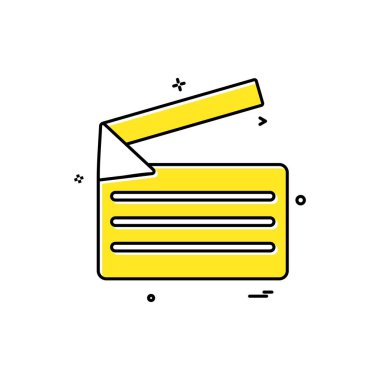 video oynatıcı ikon vektör tasarımı