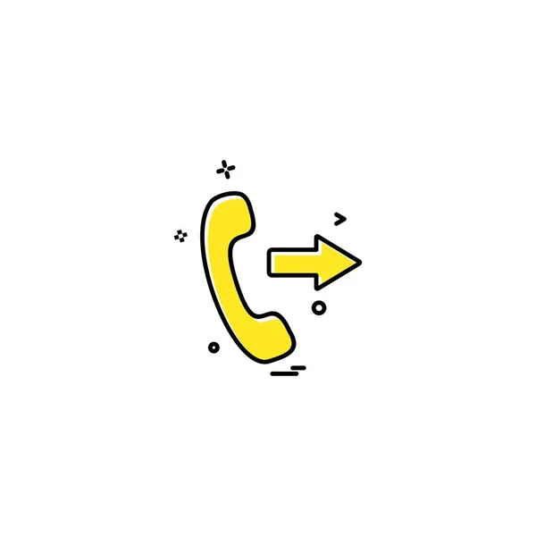 Call Icon Design Bunte Vektorillustration — Stockvektor