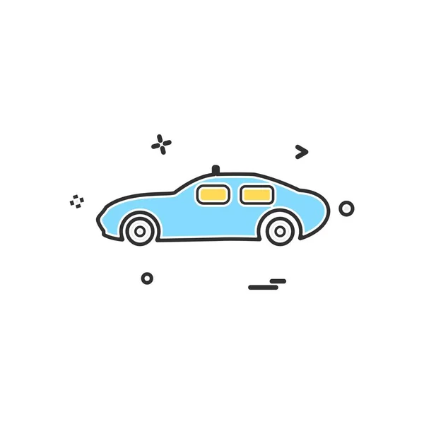 Auto Flache Symbol Vektor Illustration — Stockvektor