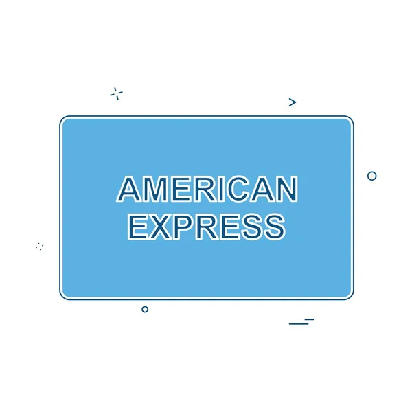 Vetor Design Ícone Cartão American Express —  Vetores de Stock