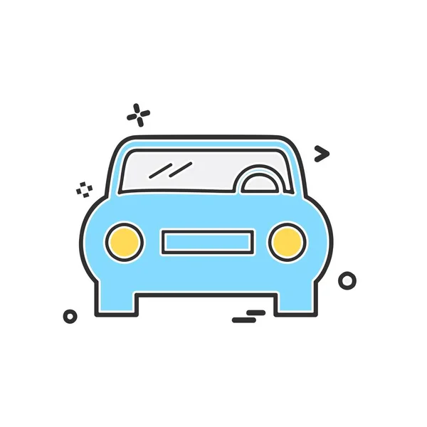 Coche Icono Plano Vector Ilustración — Archivo Imágenes Vectoriales