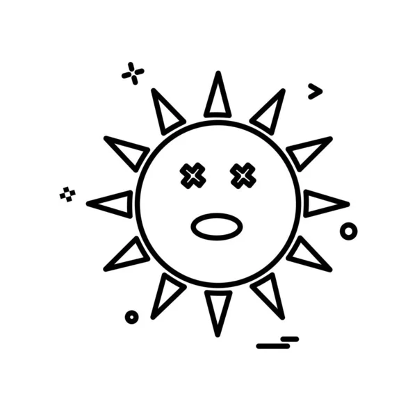Güneş Simgesi Tasarım Vektörü — Stok Vektör