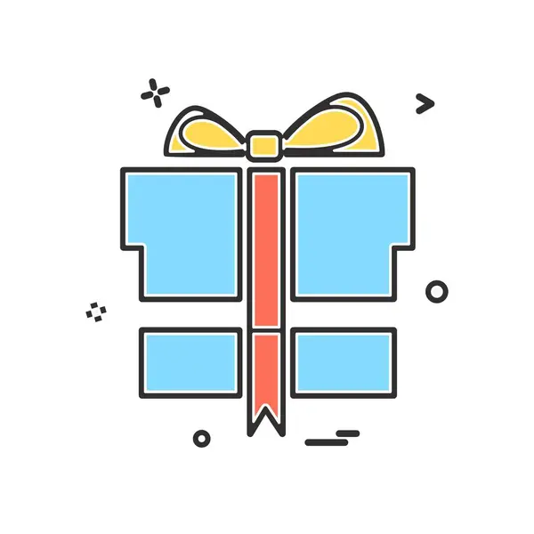 Geschenkbox Symbol Design Vektor Illustration — Stockvektor