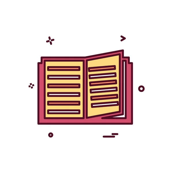 Libri Icon Design Vector — Vettoriale Stock