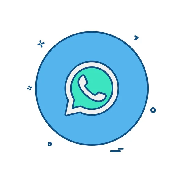 Vetor Design Ícone Whatsapp —  Vetores de Stock