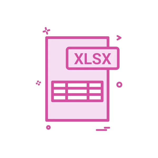 Xlsx文件格式图标矢量设计 — 图库矢量图片