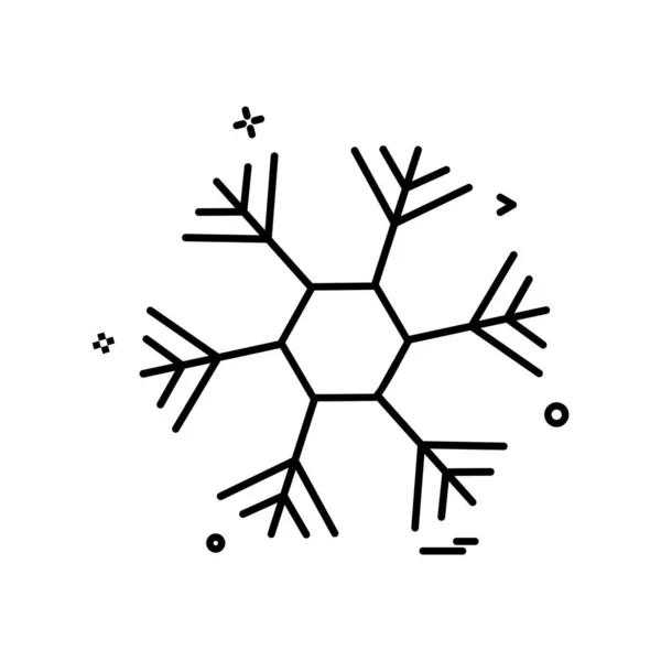 Піктограма Снігового Пластівця Вектор Білому Тлі — стоковий вектор