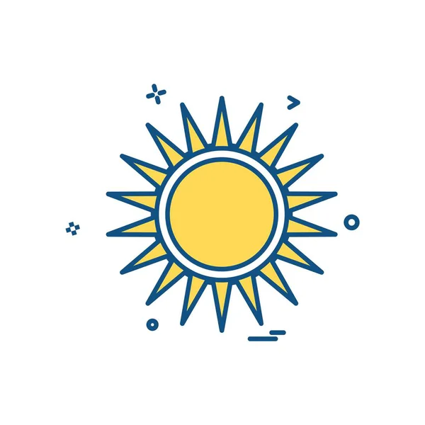 Wektor Projektu Ikony Słońca — Wektor stockowy