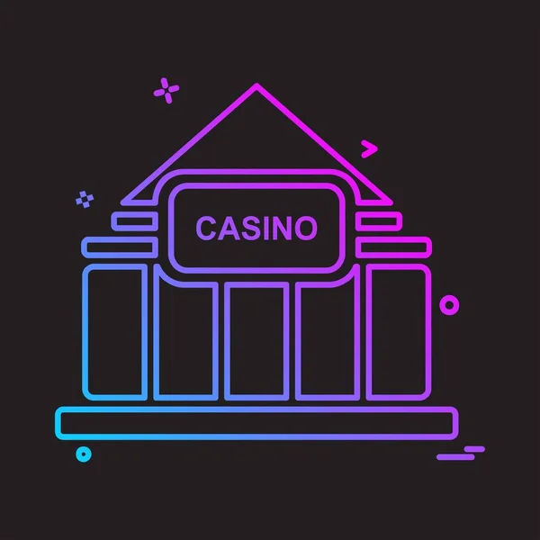 Vector Diseño Icono Casino — Vector de stock