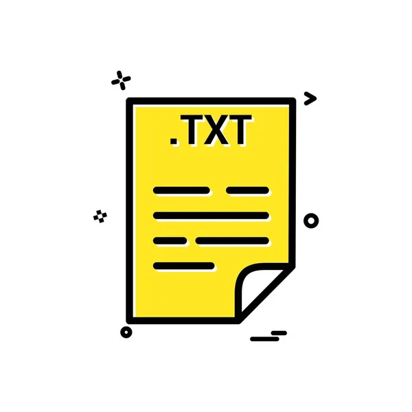 Txt Application Download File Files Format Icon Vector Design — Stock Vector