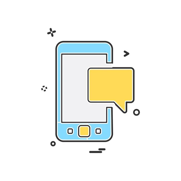 Mobiel Pictogram Ontwerp Vector — Stockvector