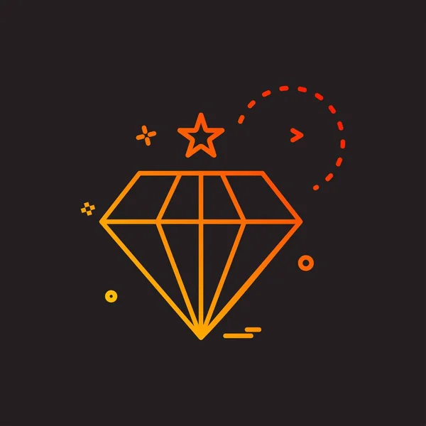 Dimond Icoon Vector Ontwerp — Stockvector