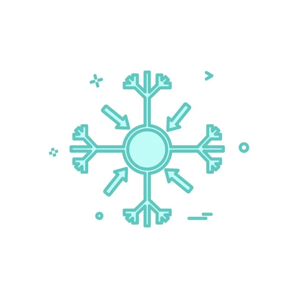 Snow Flake Icon Vector White Background — Stock Vector