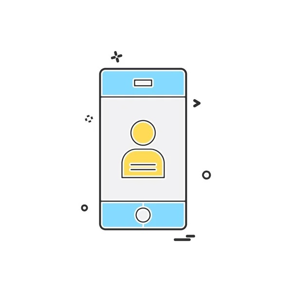 Mobiel Pictogram Ontwerp Vector — Stockvector